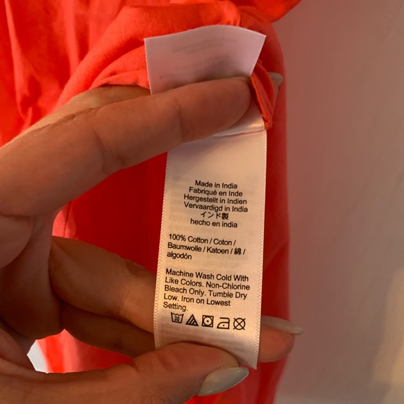 NWT J. Crew Coral Cotton Cover Up - Picture 5 of 5